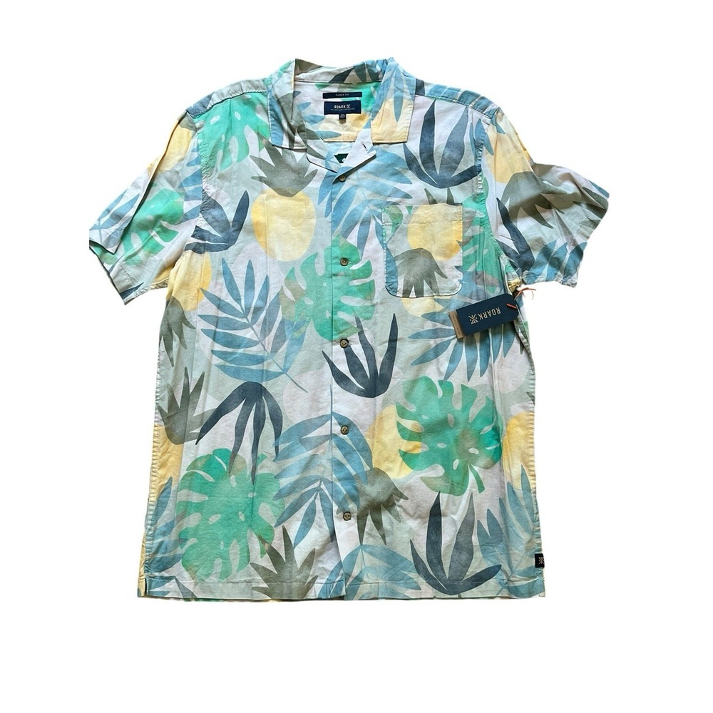 ROARK Shirt Men XL Gonzo De Palmas Cotton Viscose Hawaiian Shirt